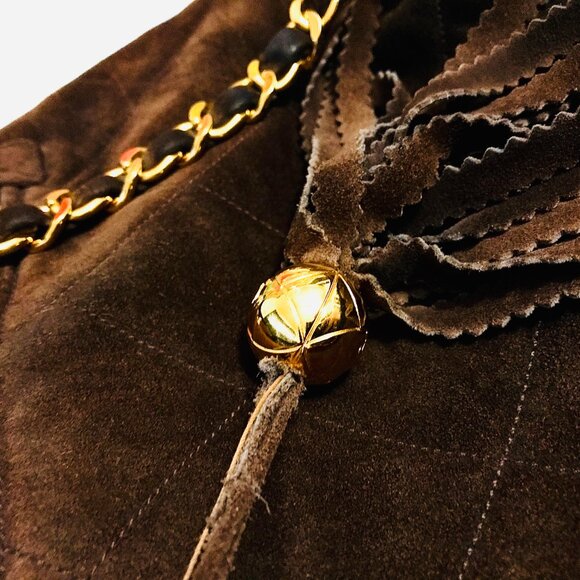 CHANEL Suede Matelasse Chain Backpack CC - Picture 9 of 9